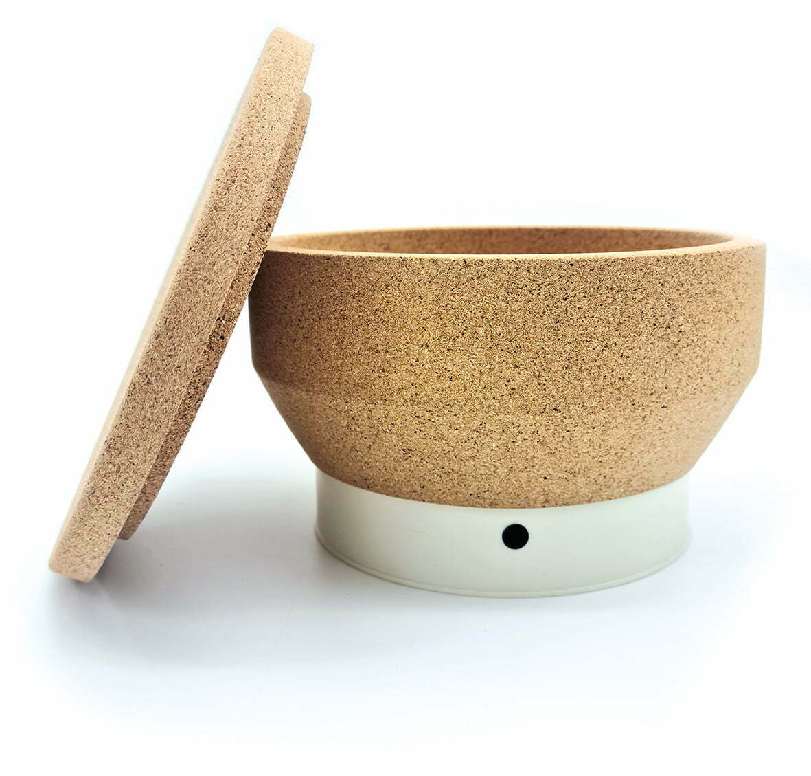 Komo Mill's KomoMio Eco Plus Grain Mill cork hopper