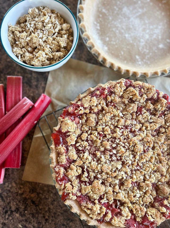 Strawberry Rhubarb Pie Filling with @rudiejo